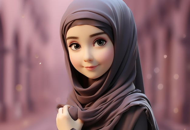 Super cute girl wearing hijab