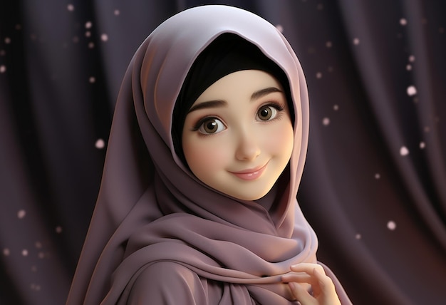 Super cute girl wearing hijab