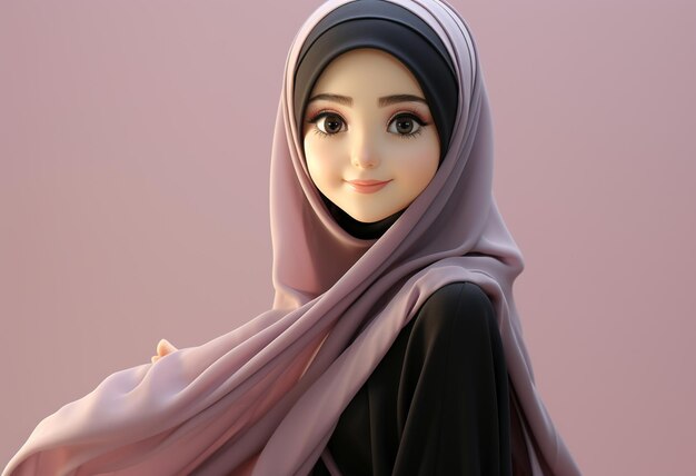 Super cute girl wearing hijab