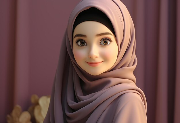 Super cute girl wearing hijab