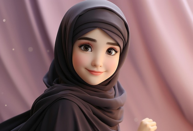 Super cute girl wearing hijab