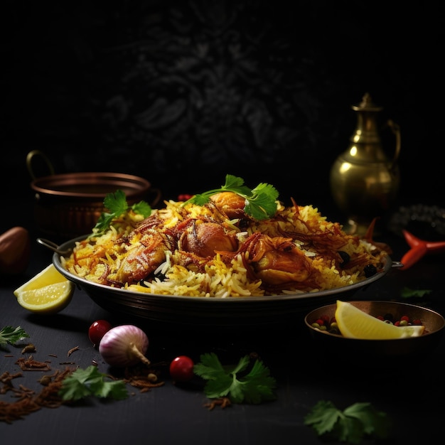 Photo super delicious asian food biryani image