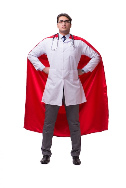 Super hero doctor isolated