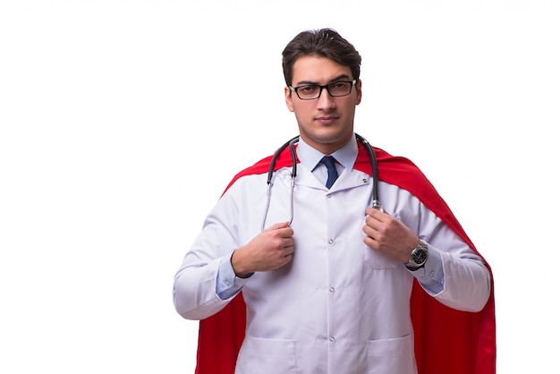 Super hero doctor isolated