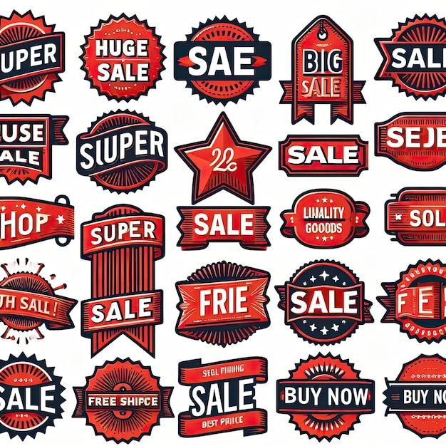 Photo super sale badges and labels vector collection