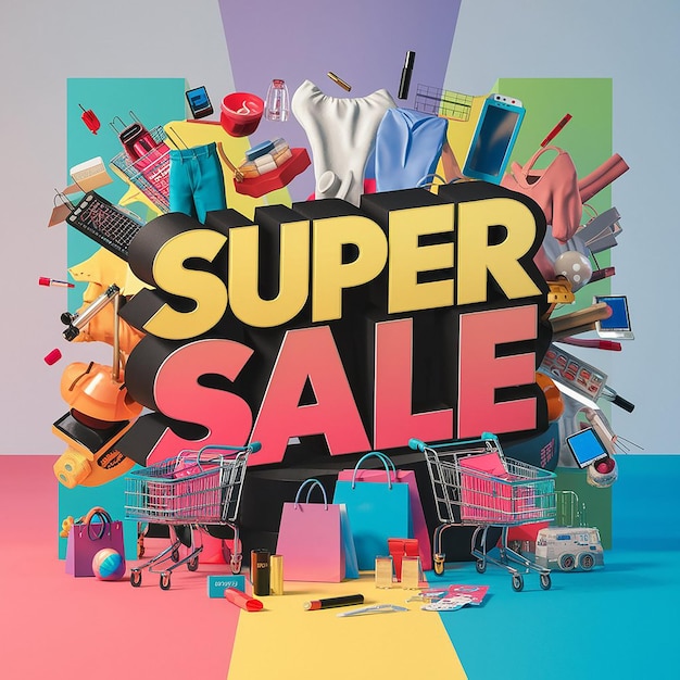 super sale illustration