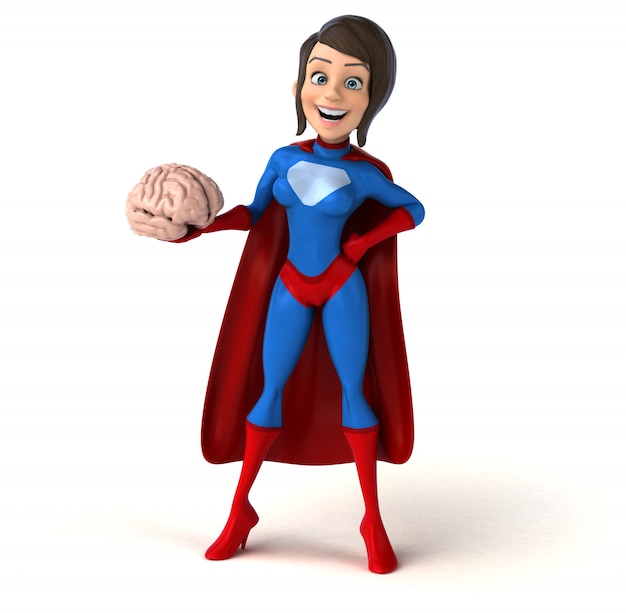 Super woman character isolated