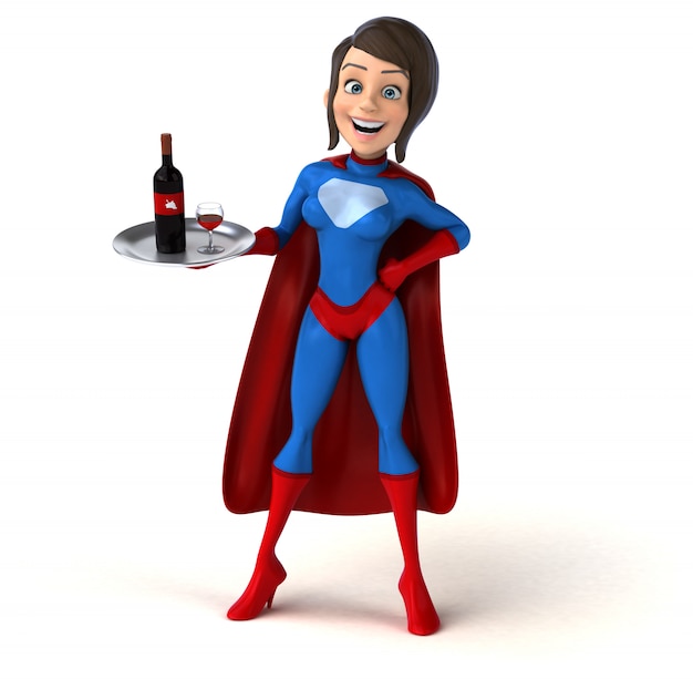 Super woman character isolated