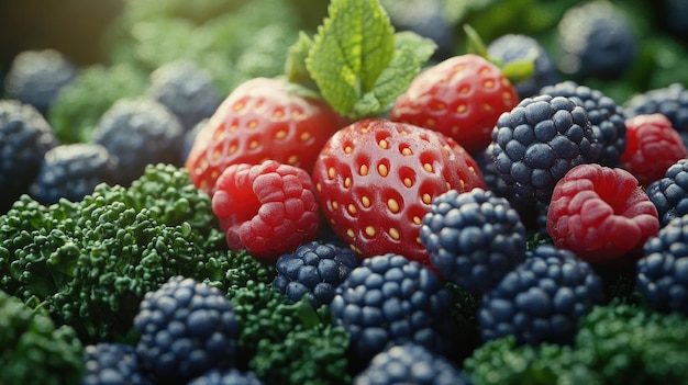 Superfoods like berries and kale for antioxidants