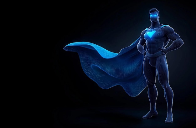 Superhero character for diabetes cartoon