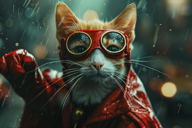 Superhero pets and their human mpanions ar generative ai