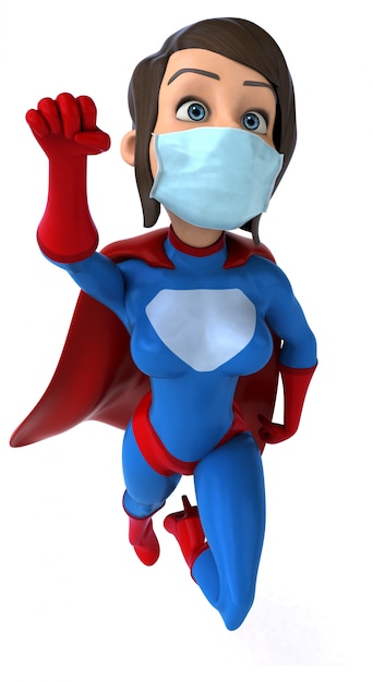 Superhero with a mask