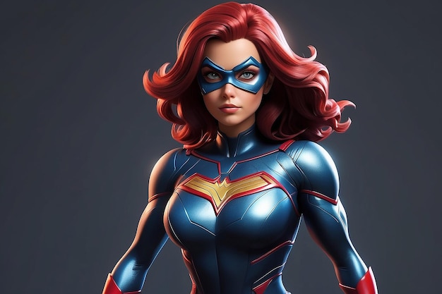 Superhero woman animation