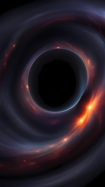 Supermassive black hole design concept illustration