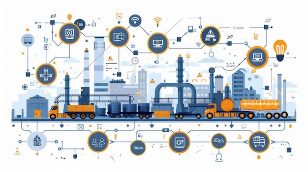 Photo supply chain management process theme efficient