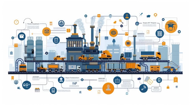 Photo supply chain management process theme efficient