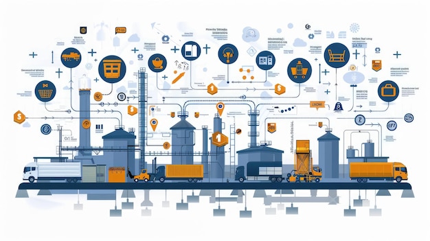 Photo supply chain management process theme efficient