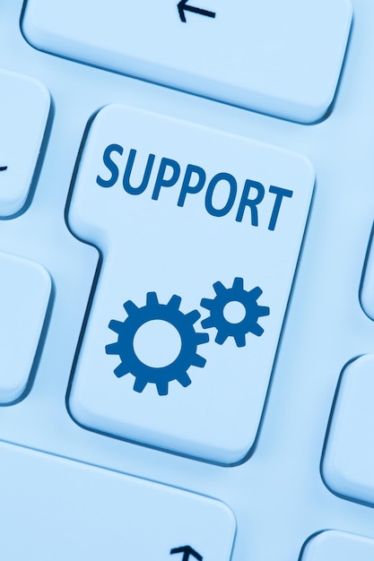 Support customer service help online internet blue computer web