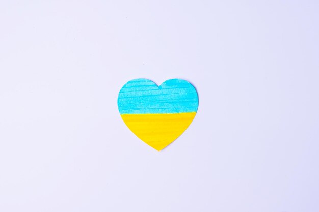 Support for Ukraine in the war with Russia symbol of Heart with flag of Ukraine Pray No war stop war and stand with Ukraine