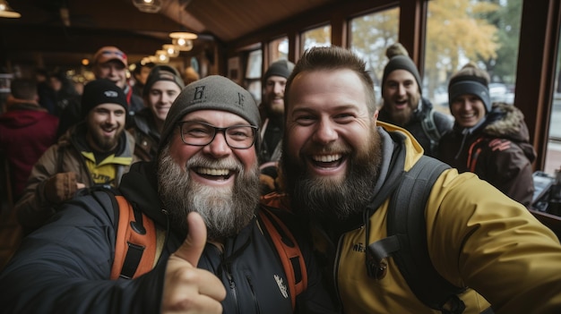 Supportive Friends A Heartwarming Image Of An Obese Individual Laughing With Friends After A Workout Session Generative AI