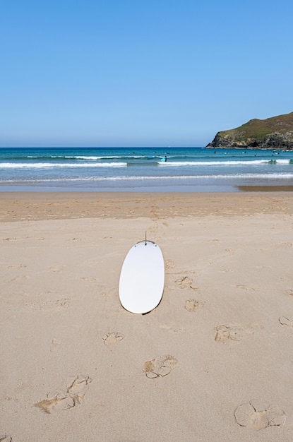 Surf board on the sand on the beach