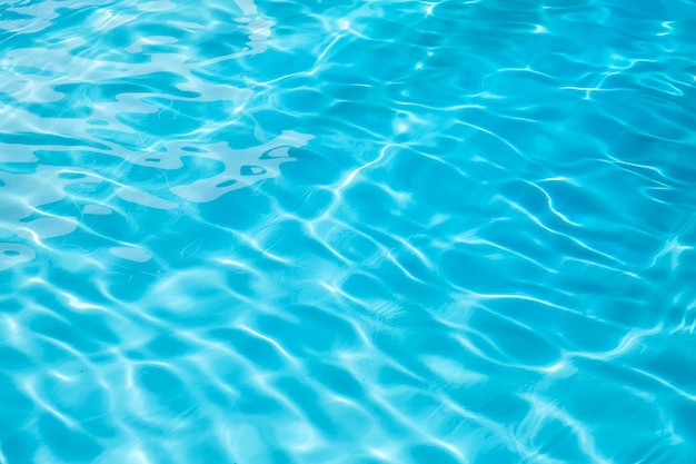 Surface of blue swimming poolbackground of water in swimming pool