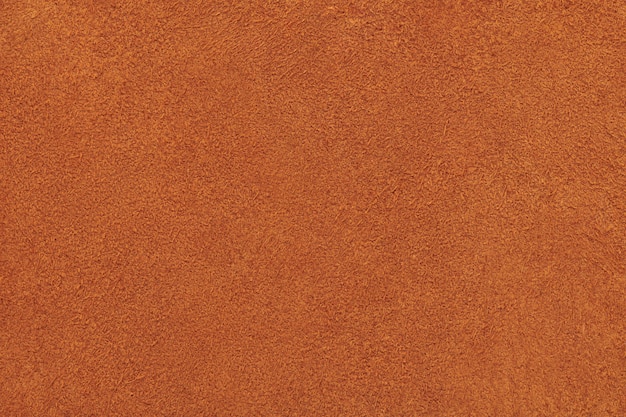 Surface of the brown calf chamois leather