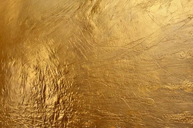 Photo the surface is gold and has a rough texture