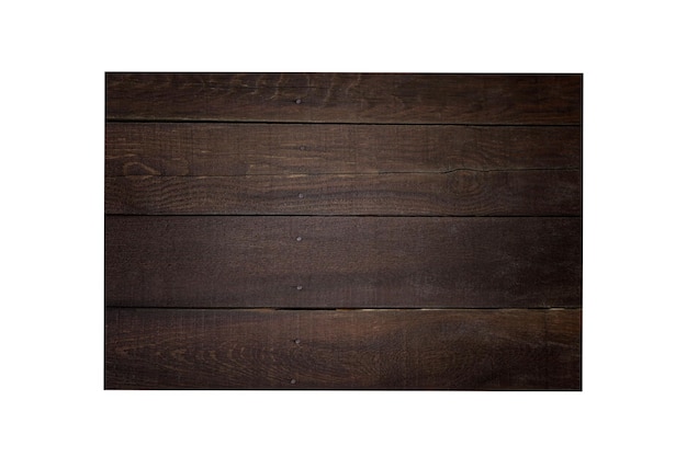 Surface of old brown wooden boards Space for text white background