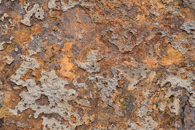 Surface of rusty metal with traces of corrosion and dirt