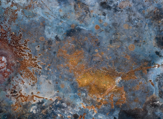 Surface of rusty metal with traces of corrosion and dirt