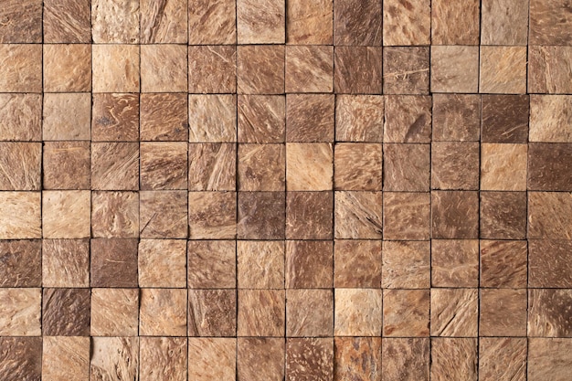 Surface of wall panel made boards as a background brown wood texture