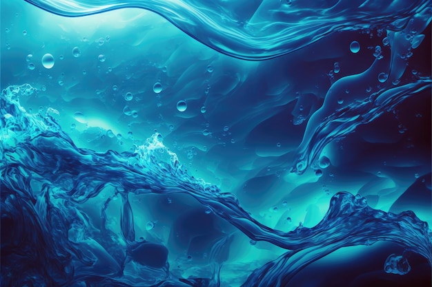 Surface of water blue wave background Made by AIArtificial intelligence