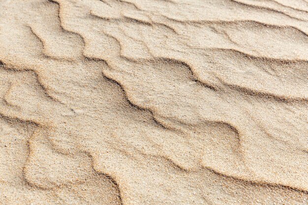 The surface of a wavy sand dune Space for text Background