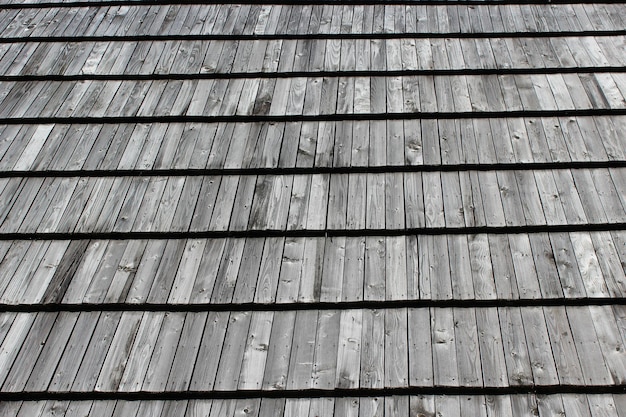 Surface of wooden housetop in Western Ukraine