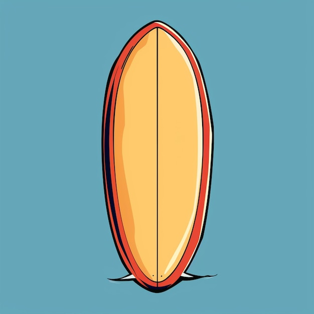 Surfboard cartoon graphic icon illustration