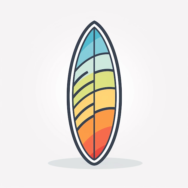 Photo surfboard icon water sports and adventure art logo illustration