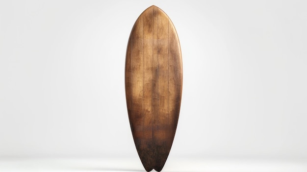 Photo surfboard standing on white background