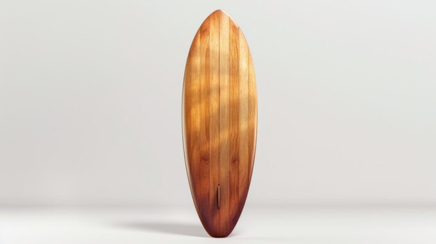 Photo surfboard standing on white background