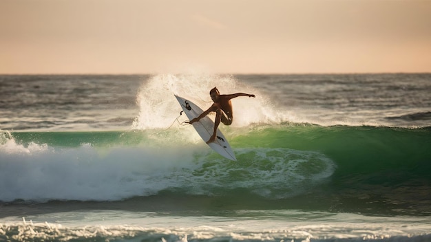 Surfer in the ocean