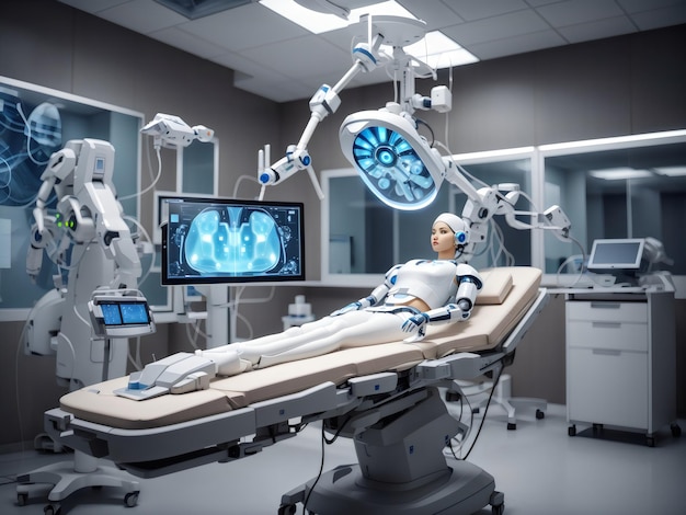 surgery room using Automation technology Artificial intelligence Ai Concept