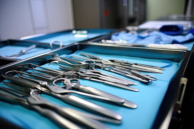 Surgical instruments being autoclaved in a medical facility created with generative ai