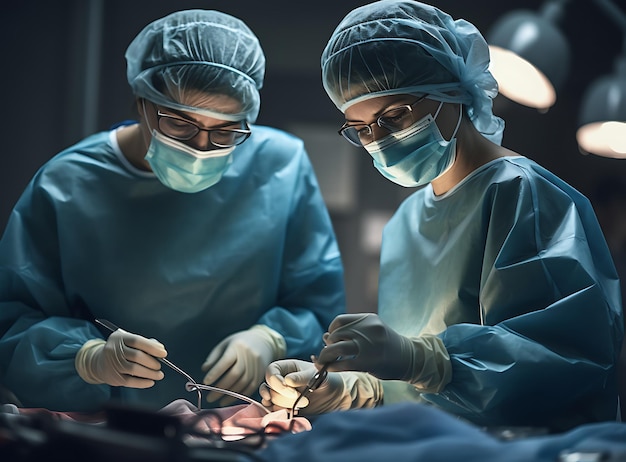 Surgical Precision Dedicated Surgeons Undertaking a Critical Operation