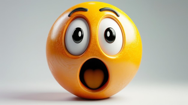 Surprise emoji face surprised wow emoticon cute shocked reaction with amaze face astonished emot