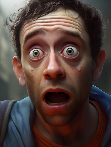 a surprised man