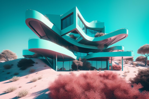 Surreal architecture house Generate Ai