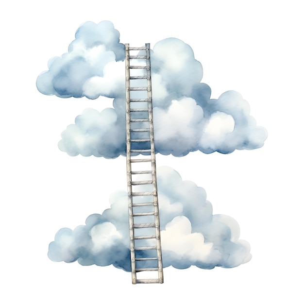 Surreal Clouds and Ladders Fantasy Board Game Concept