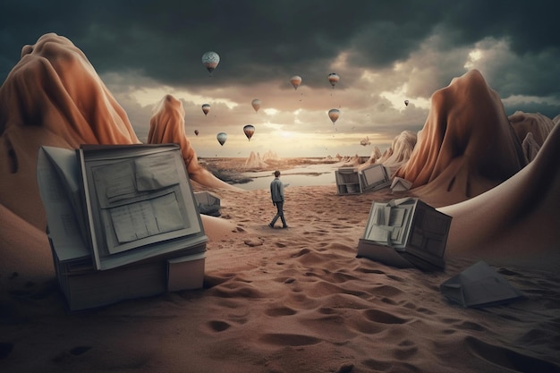 Surreal compositions A dream or fantasy AI Generated