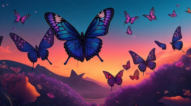 Surreal Dreamscapes Carried by Butterflies