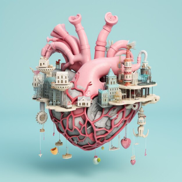 surrealism heart 3D